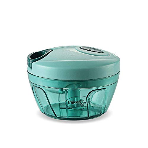 Pigeon Plastic Mini Handy and Compact Chopper with 3 Blades (12420, Green , 400 ml)
