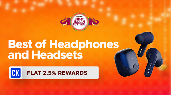Amazon: Great Indian Festival: Best of Headphones and Headsets + Flat 2.5 % CashKaro Rewards