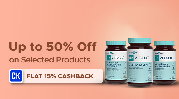 HK Vitals: Upto 50% Off on Selected Products + Flat 15% CashKaro Cashback on all HK Vitals Orders