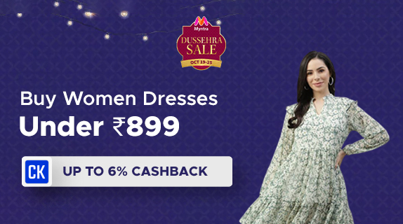 Myntra: Buy Women Dresses Under Rs 899 + Upto 6% CashKaro Cashback