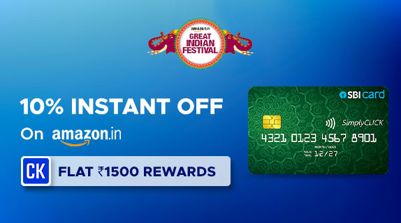 Earn Flat Rs 1500 CashKaro Rewards on SBI Simply Click Credit Card Application Approval