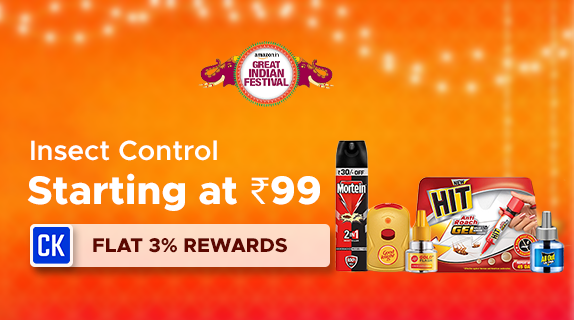 Amazon: Great Indian Festival: Insect Control Starting at Rs 99 + Flat 3% CashKaro Rewards