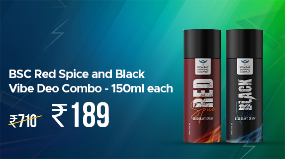 BuyKaro: Buy BSC Red Spice and Black Vibe Deo Combo - 150ml each worth Rs 710 at just Rs 189