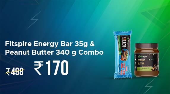 BuyKaro: Buy Fitspire Energy Bar 35g and Peanut Butter 340 g Combo worth Rs 498 at just Rs 170