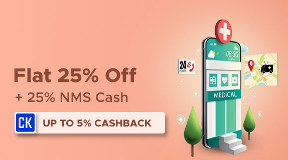 Flat 25% Off + 25% NMS Cash + Upto 5% CashKaro Cashback