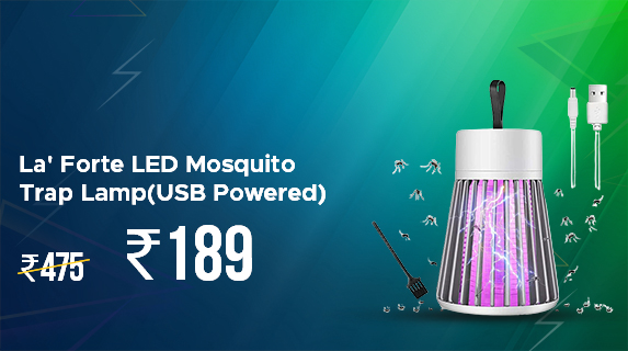 BuyKaro: Buy La' Forte LED Mosquito Trap Lamp (USB Powered) worth Rs 475 at just Rs 189